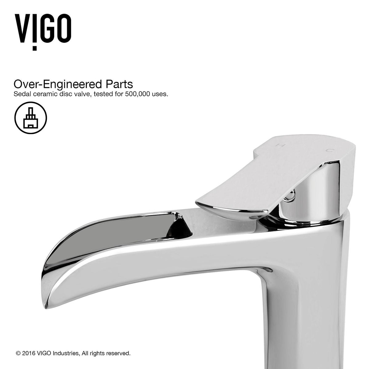Marigold MatteStone Matte White Bathroom Sink/Basin Set with Niko Faucet and Rectangular Composite Vessel L0H6 - product image 3