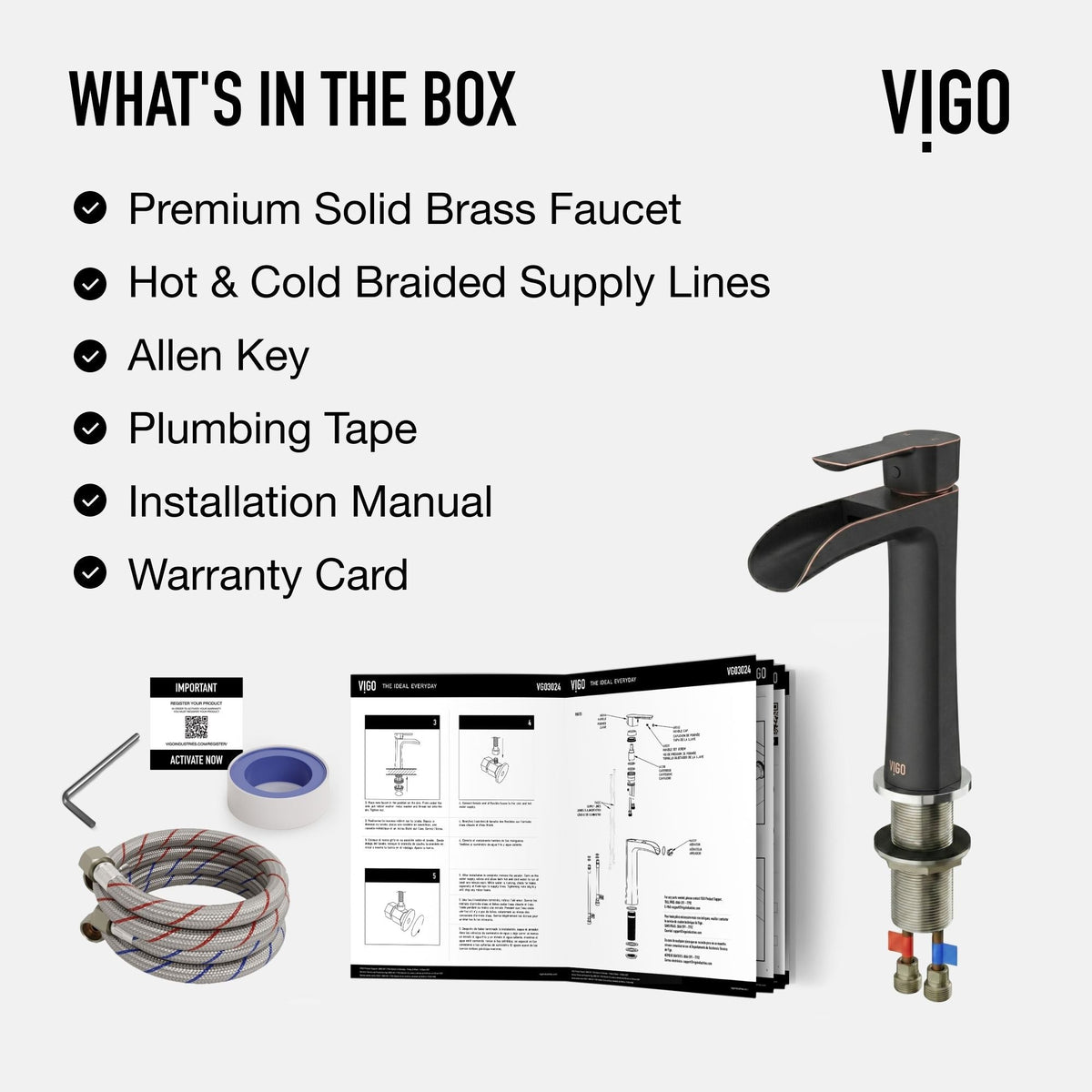 Niko Single Handle Vessel Single Hole Bathroom Sink Faucet with Pop-up Drain, Antique Rubbed Bronze A6L1 - product image 7