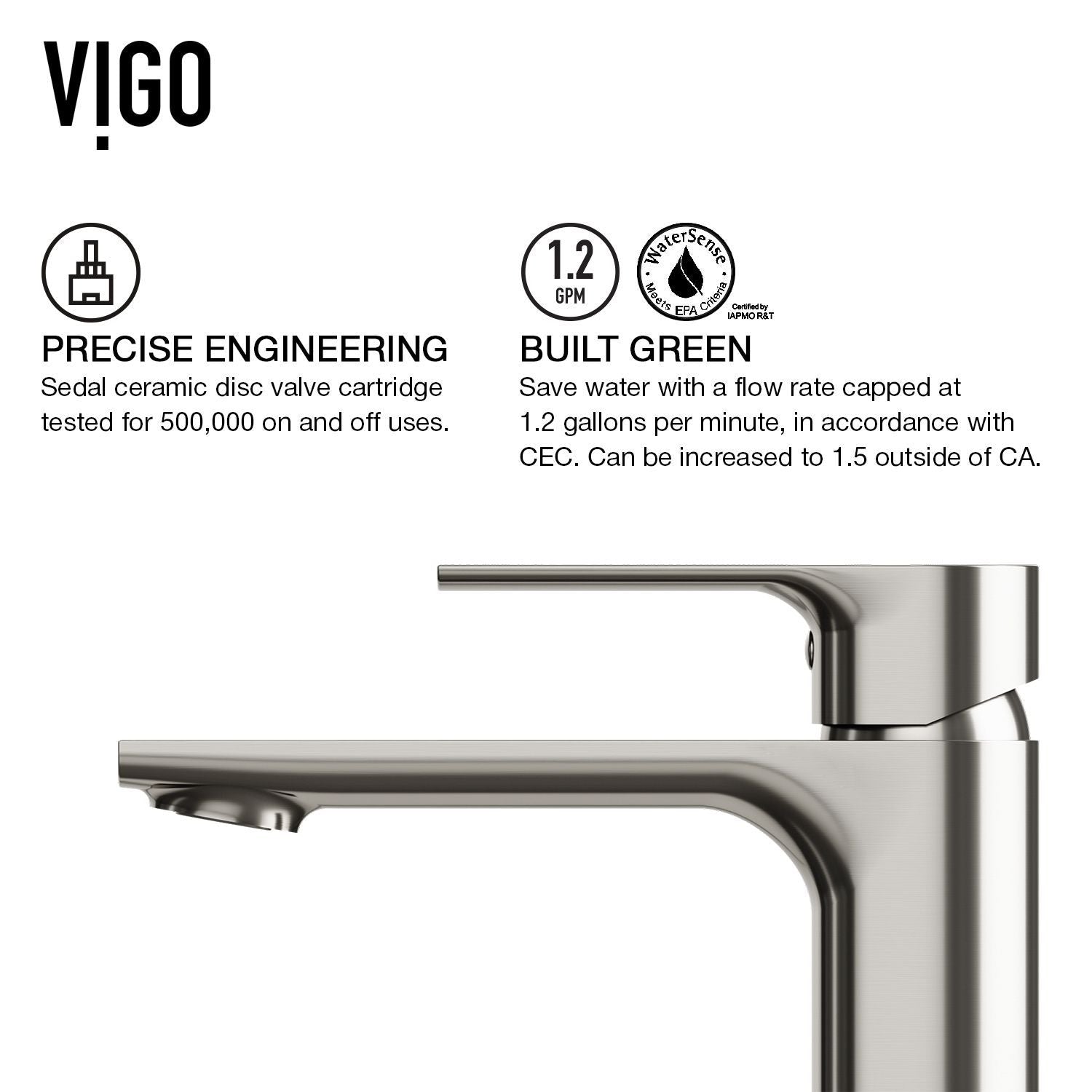 Norfolk Single Handle Vessel Bathroom Sink Faucet, WaterSense Certified, Brushed Nickel K4Q7 - product image 4