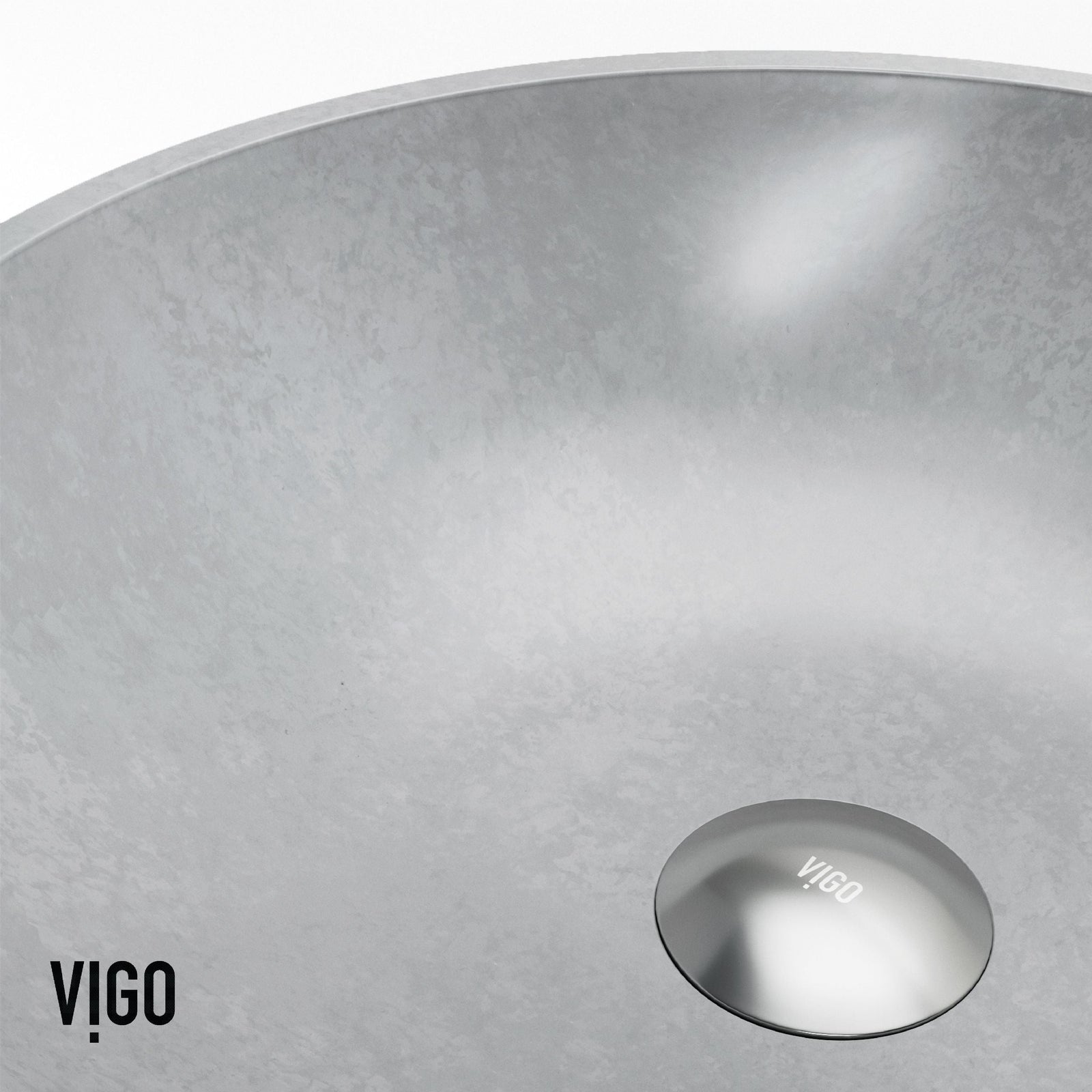 Ravenna Gothic ConcretoStone Grey Bathroom Sink/Basin Set with Dunn Faucet and Round Vessel W5P7 - product image 8