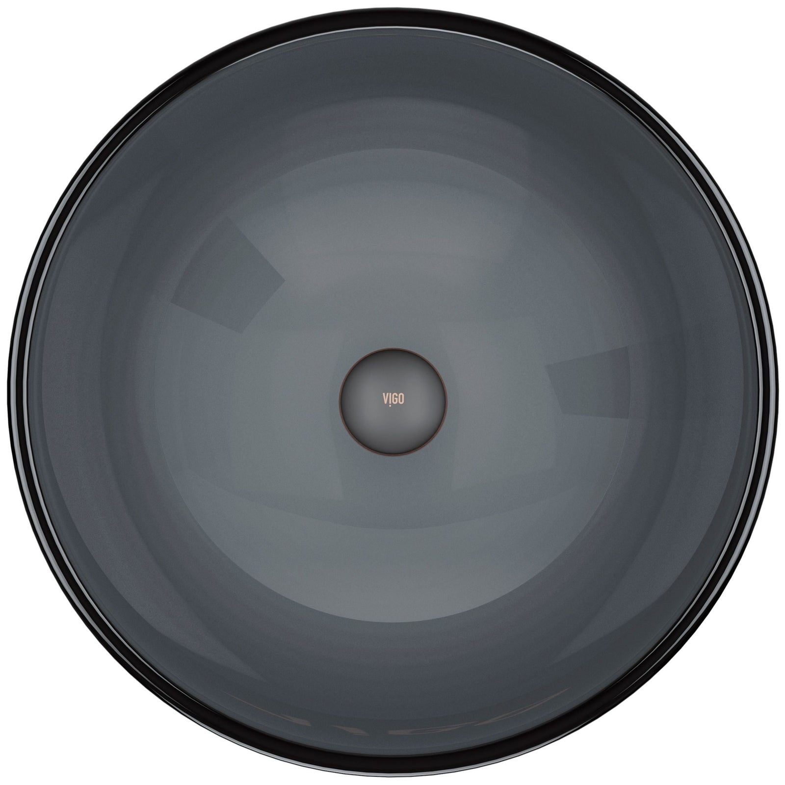 Sheer Glass Round Vessel Bathroom Sink/Basin with Deep Bowl, Black X5U6 - product image 2
