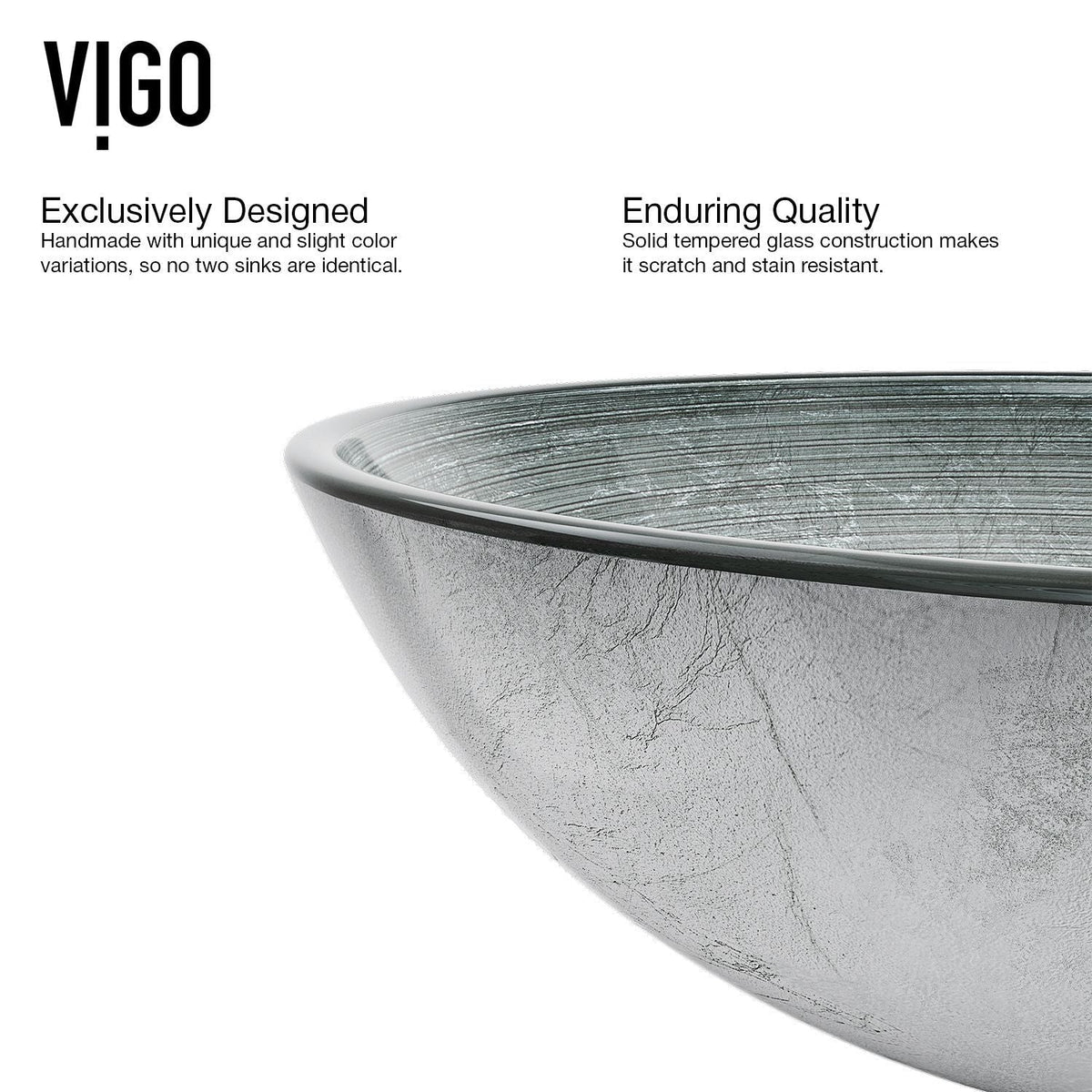 Simply Glass Round Vessel Bathroom Sink/Basin with Deep Bowl, Gray X9W3 - product image 5