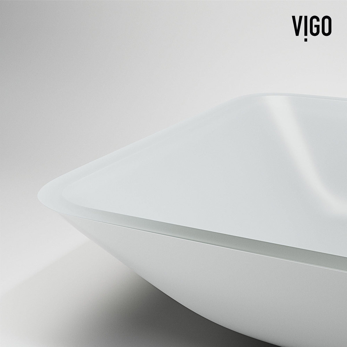 Sottile MatteShell White Bathroom Sink/Basin Set with Niko Faucet and Glass Rectangular Vessel G9U4 - product image 8