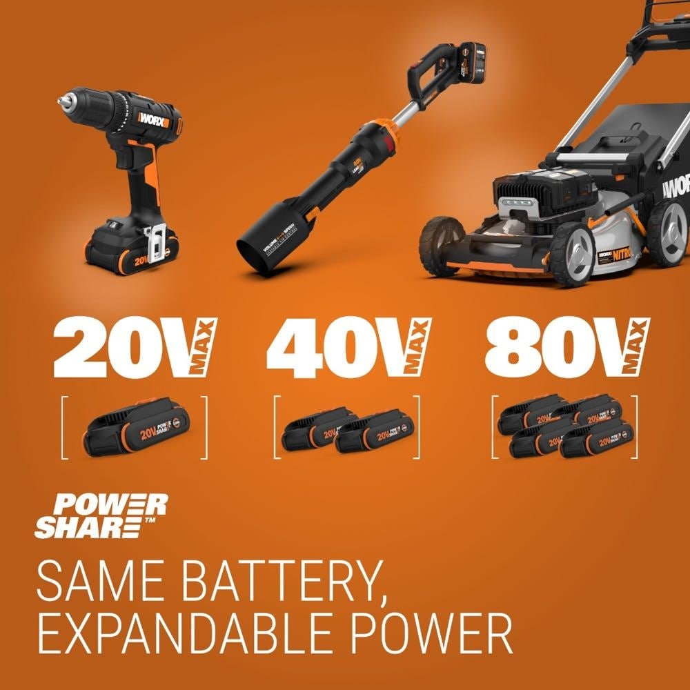 WG585.9 Nitro 40V Power Share LeafJet Cordless, Brushless Leaf Blower, Tool Only H6G6 - product image 8