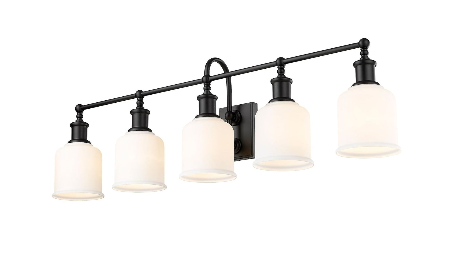 Bryant 5-Light Vanity Light, Black with Opal Shade U1N8 - product image 3