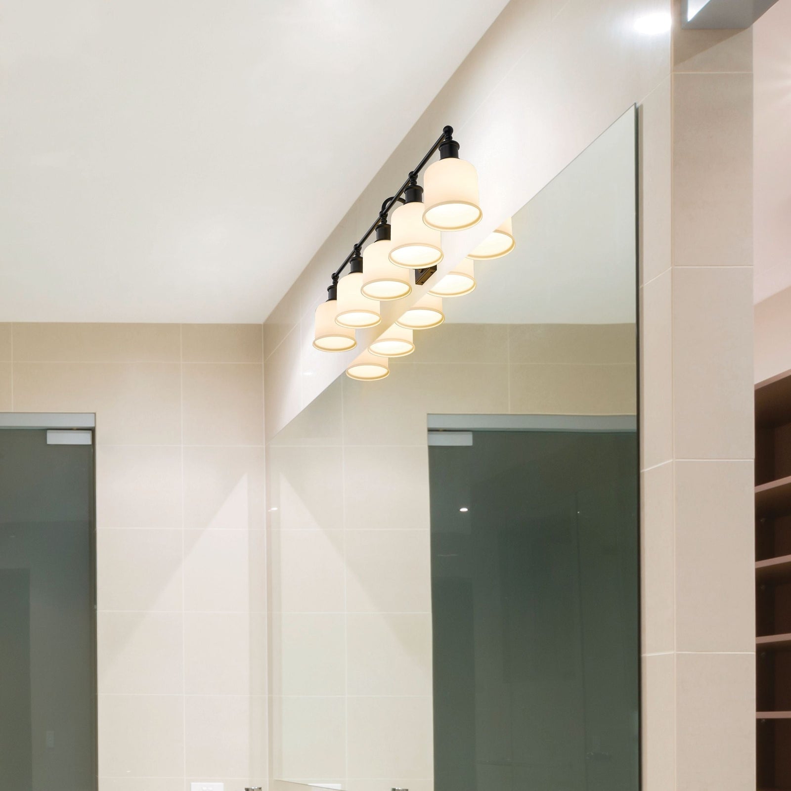 Bryant 5-Light Vanity Light, Black with Opal Shade U1N8 - product image 7