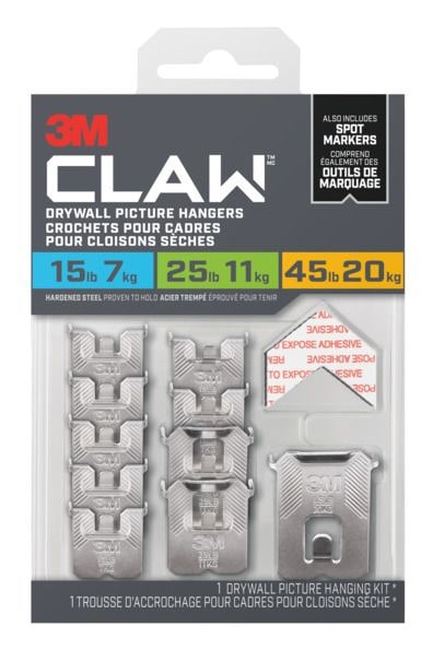 3M Claw DrywAll Picture Hangers Assorted Kit, 45-lb Capacity S3M4 - product image 1
