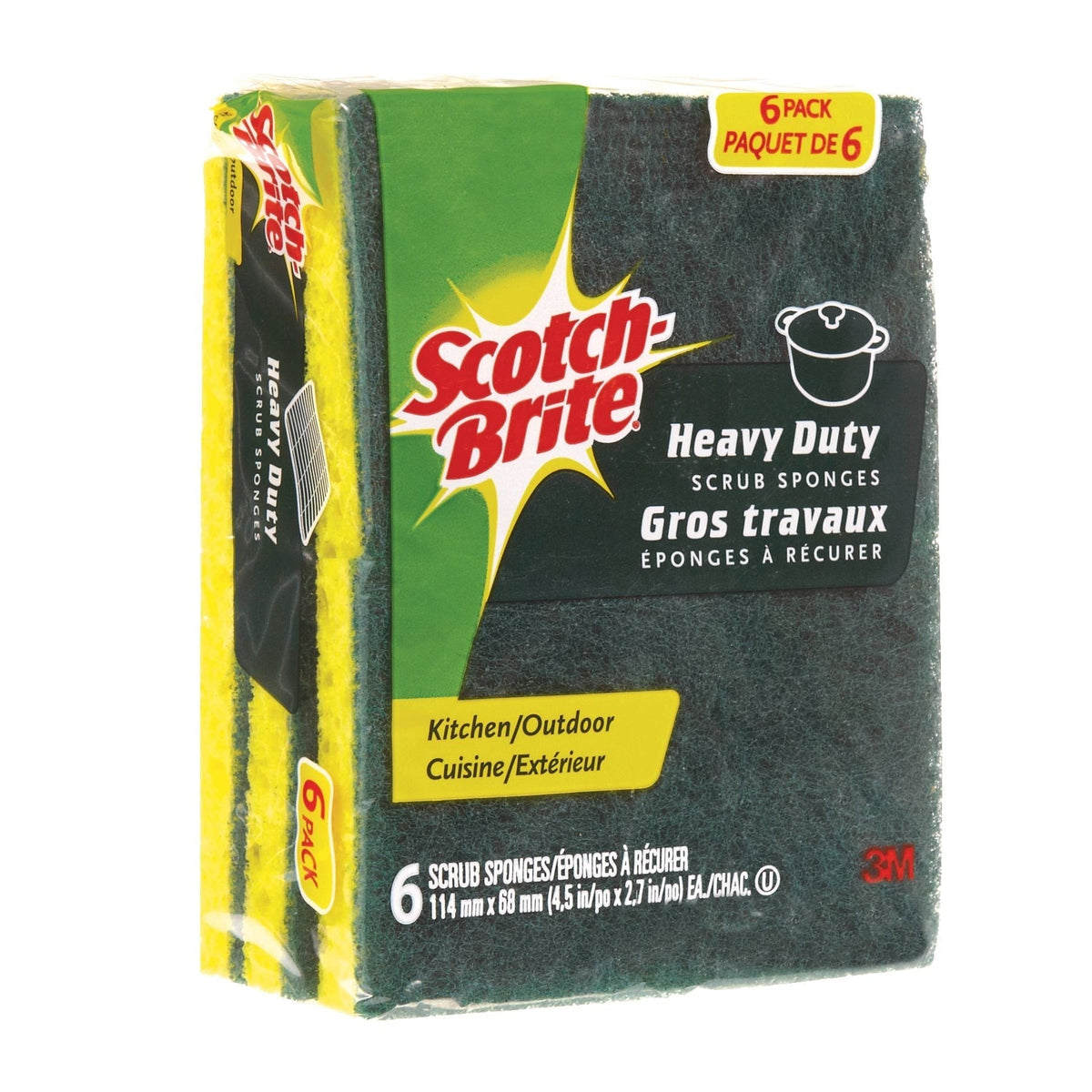 3M Scotch-Brite Heavy Duty Scrub Sponge, 6-pk K4J5 - product image 1
