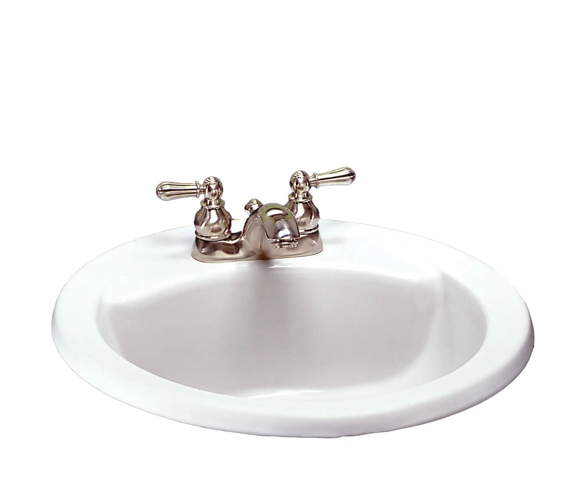 Cadet Round 4-in Center Drop-In Bathroom Sink/Basin with Overflow, White, 19-in S9J5 - product image 1