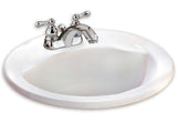 Cadet Round 4-in Center Drop-In Bathroom Sink/Basin with Overflow, White, 19-in S9J5 - product image 2