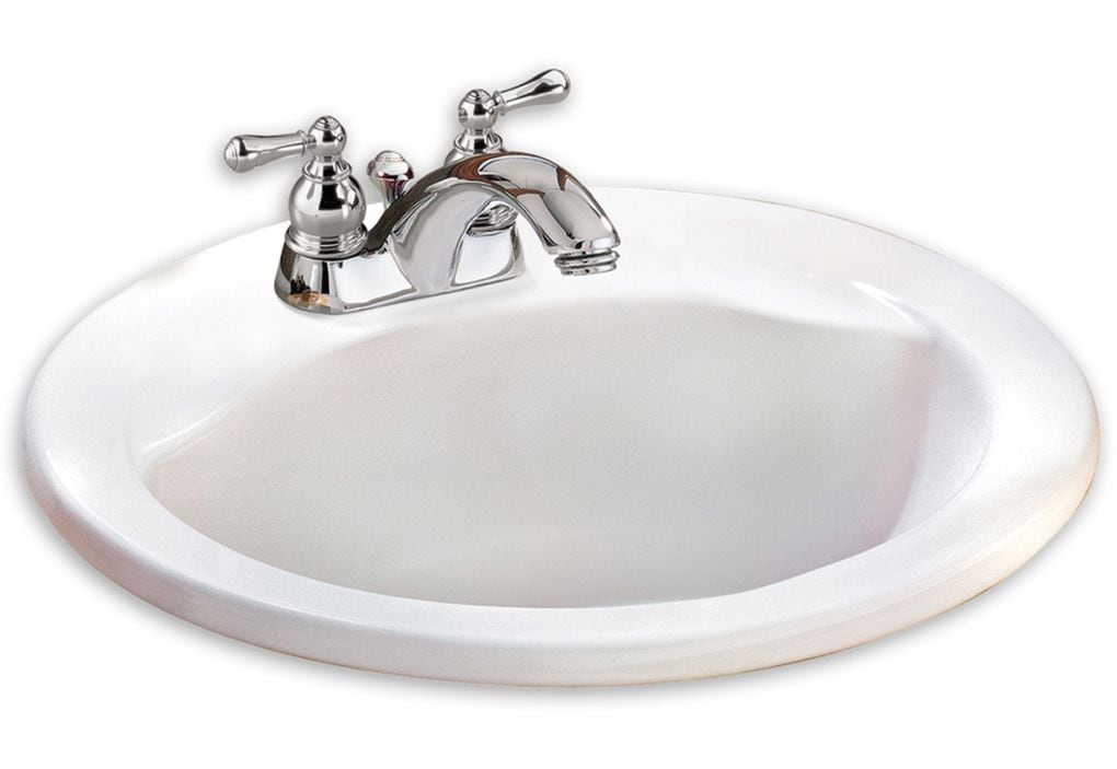 Cadet Round 4-in Center Drop-In Bathroom Sink/Basin with Overflow, White, 19-in S9J5 - product image 2