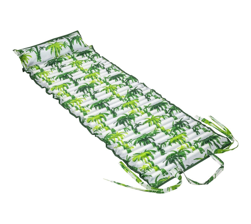 Inflatable/Foam Fold-and-Go Travel Pool Float/Lounger, Tropical, 71 x 27-in I0N9
