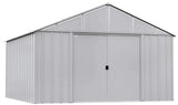 Classic 12x12-ft Flute Grey Steel Storage Shed X0Y9 - product image 1