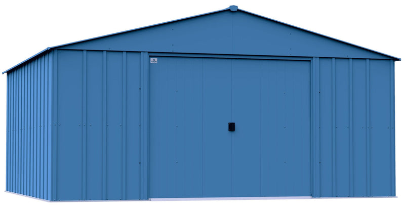 Classic 14x12-ft Blue Grey Corrosion-Resistant Steel Shed N1B5