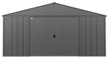 Classic 14x12-ft Charcoal Lockable Metal Shed U2D7 - product image 1