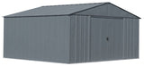 Classic 14x12-ft Charcoal Lockable Metal Shed U2D7 - product image 3