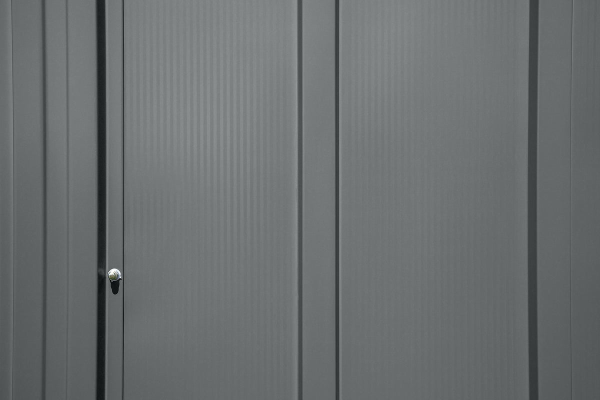 Classic 14x12-ft Charcoal Lockable Metal Shed U2D7 - product image 7