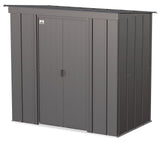 Classic Galvanized Steel Storage Shed, Charcoal, 6-ft x 4-ft E7F7 - product image 1