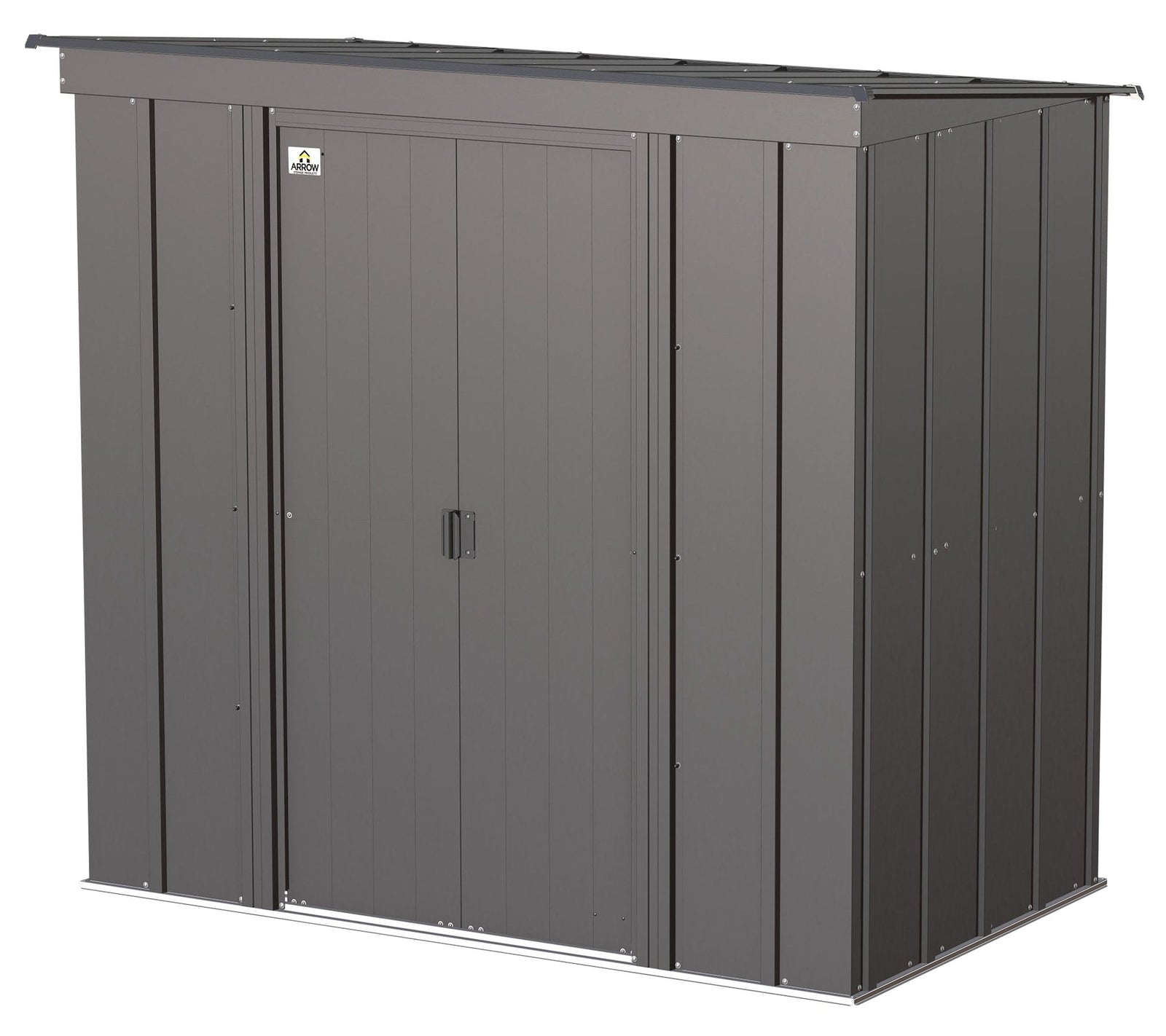 Classic Galvanized Steel Storage Shed, Charcoal, 6-ft x 4-ft E7F7 - product image 1