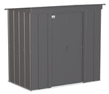 Classic Galvanized Steel Storage Shed, Charcoal, 6-ft x 4-ft E7F7 - product image 2
