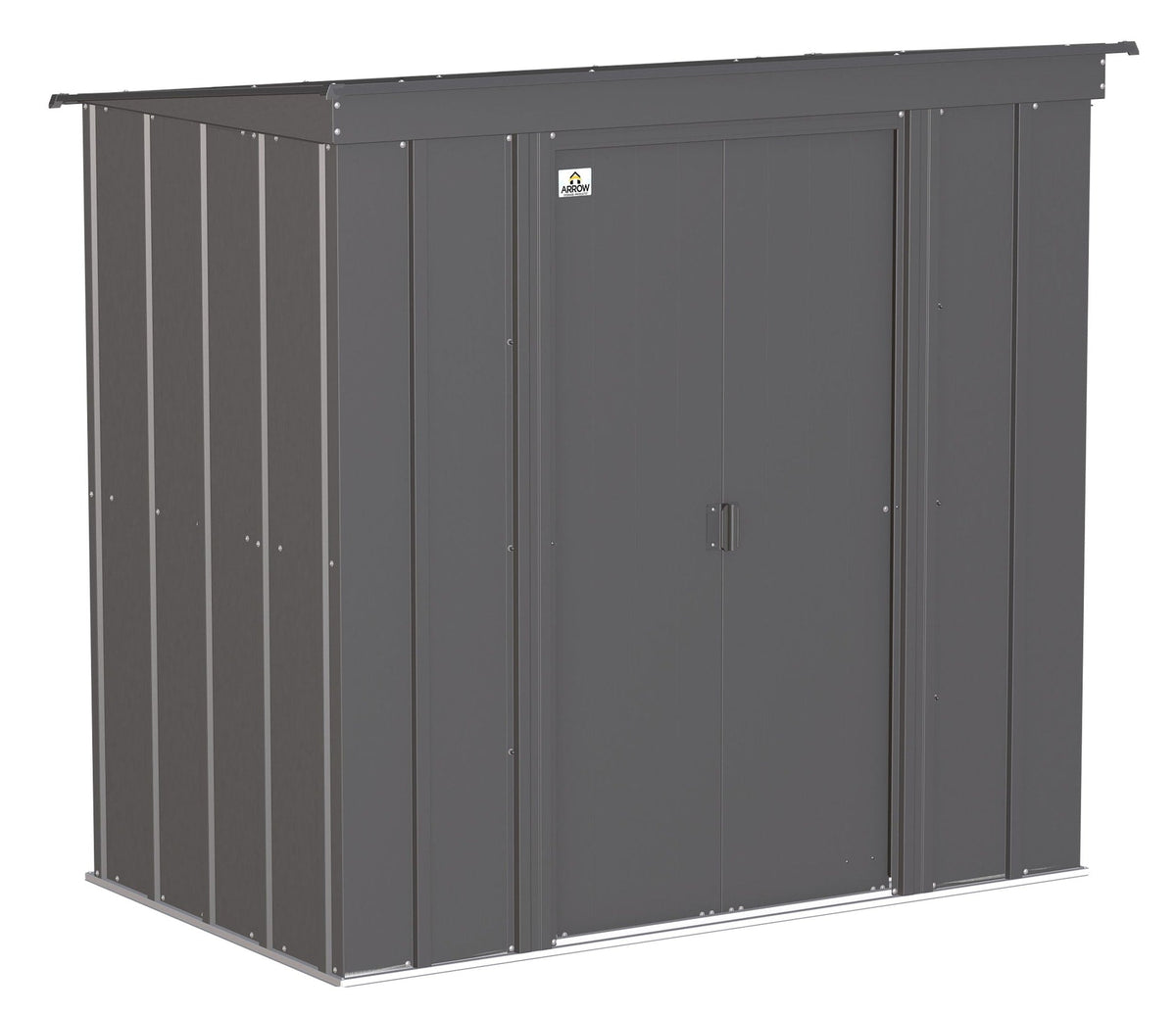 Classic Galvanized Steel Storage Shed, Charcoal, 6-ft x 4-ft E7F7 - product image 2