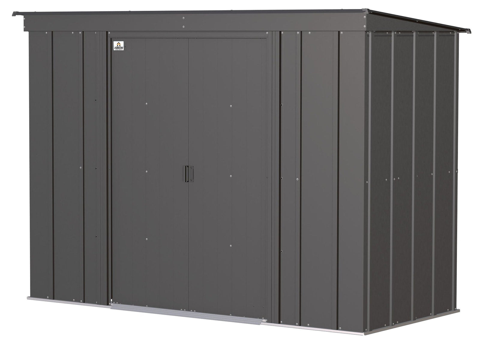 Classic Galvanized Steel Storage Shed, Charcoal, 8-ft x 4-ft L6E2 - product image 1