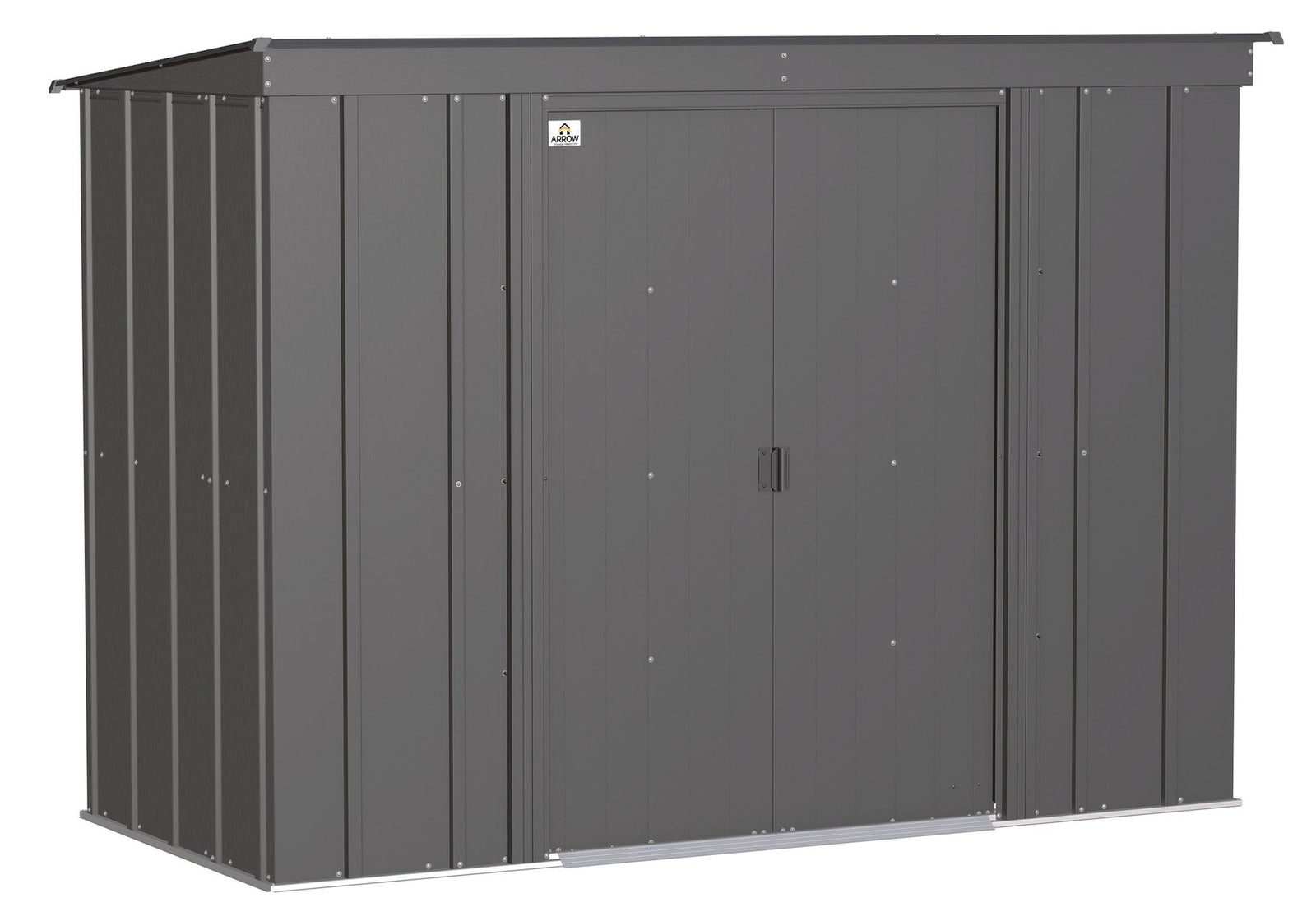 Classic Galvanized Steel Storage Shed, Charcoal, 8-ft x 4-ft L6E2 - product image 2