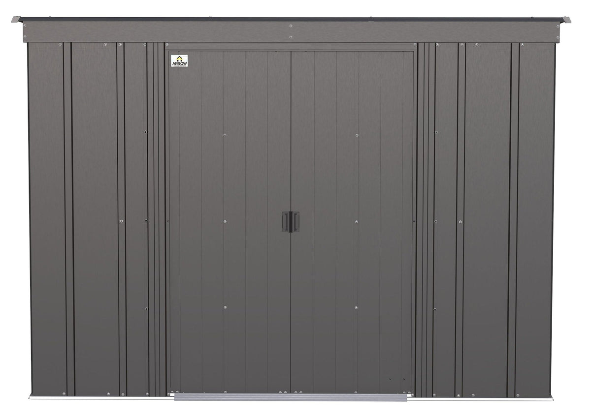 Classic Galvanized Steel Storage Shed, Charcoal, 8-ft x 4-ft L6E2 - product image 3