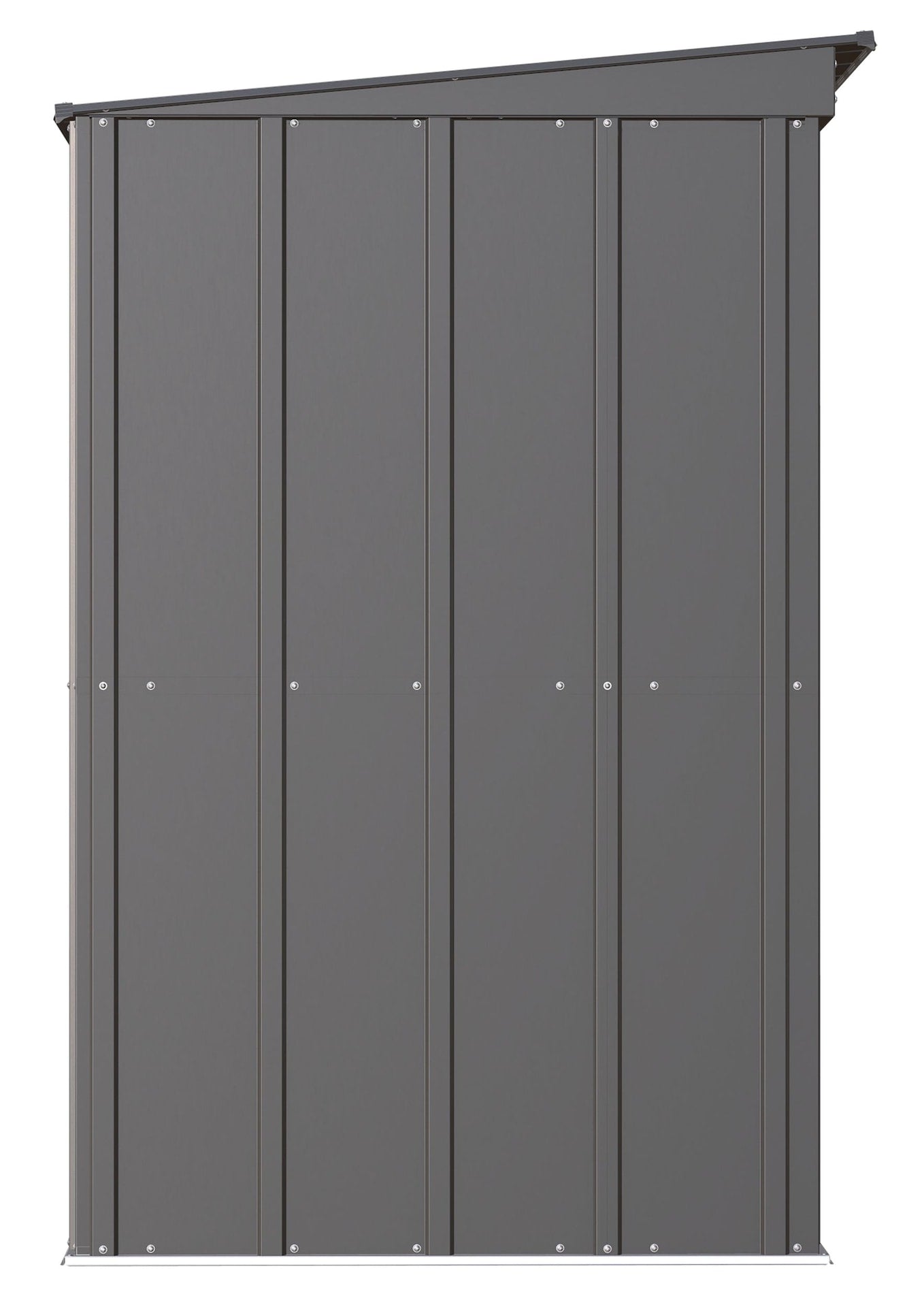 Classic Galvanized Steel Storage Shed, Charcoal, 8-ft x 4-ft L6E2 - product image 5