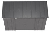 Classic Galvanized Steel Storage Shed, Charcoal, 8-ft x 4-ft L6E2 - product image 6