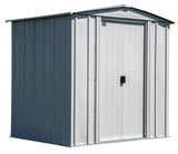 Classic Galvanized Steel Storage Shed, Flute Grey, 6-ft x 5-ft O1D1 - product image 3