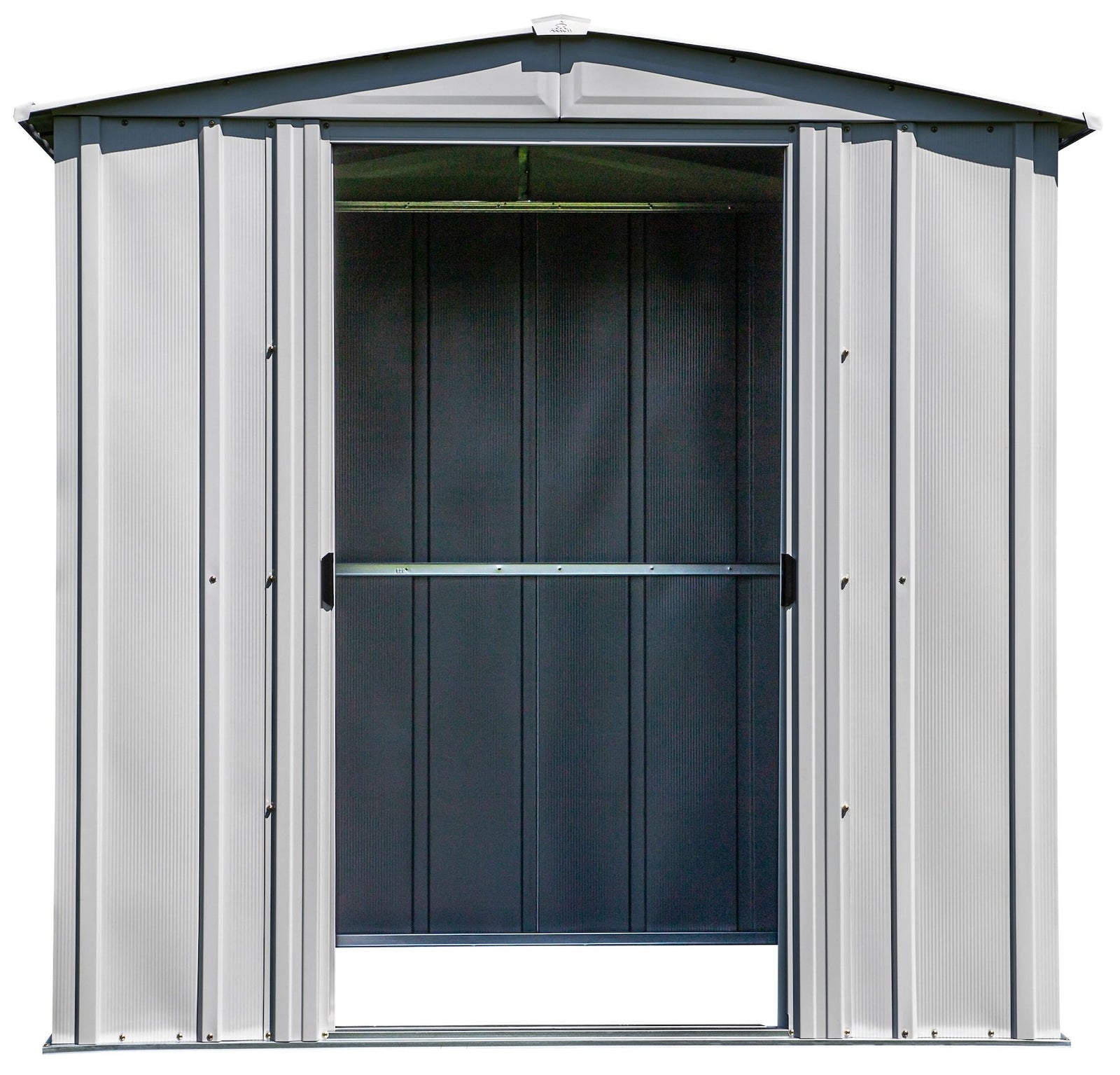 Classic Galvanized Steel Storage Shed, Flute Grey, 6-ft x 5-ft O1D1 - product image 4