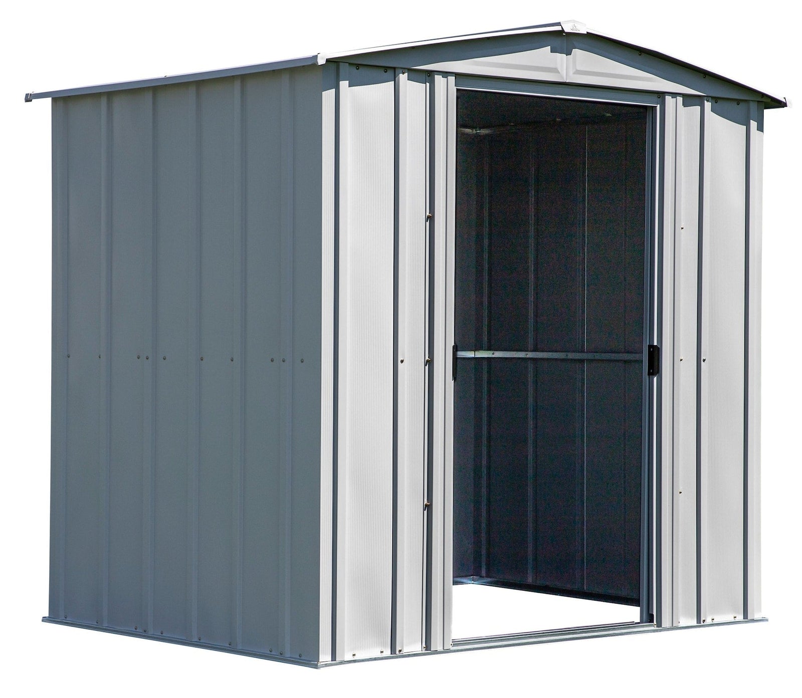 Classic Galvanized Steel Storage Shed, Flute Grey, 6-ft x 5-ft O1D1 - product image 8