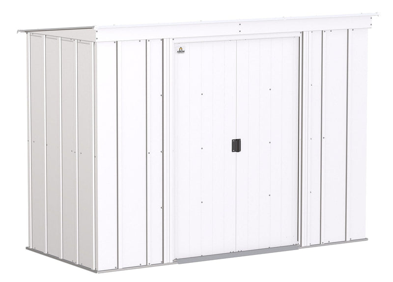 Classic Galvanized Steel Storage Shed, Flute Grey, 8-ft x 4-ft H8M2