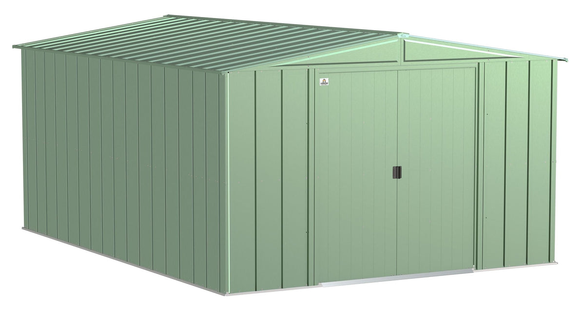 Classic Galvanized Steel Storage Shed, Sage Green, 10-ft x 14-ft L0G0 - product image 3