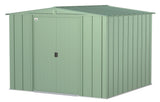 Classic Galvanized Steel Storage Shed, Sage Green, 8-ft x 8-ft Y0K3 - product image 1