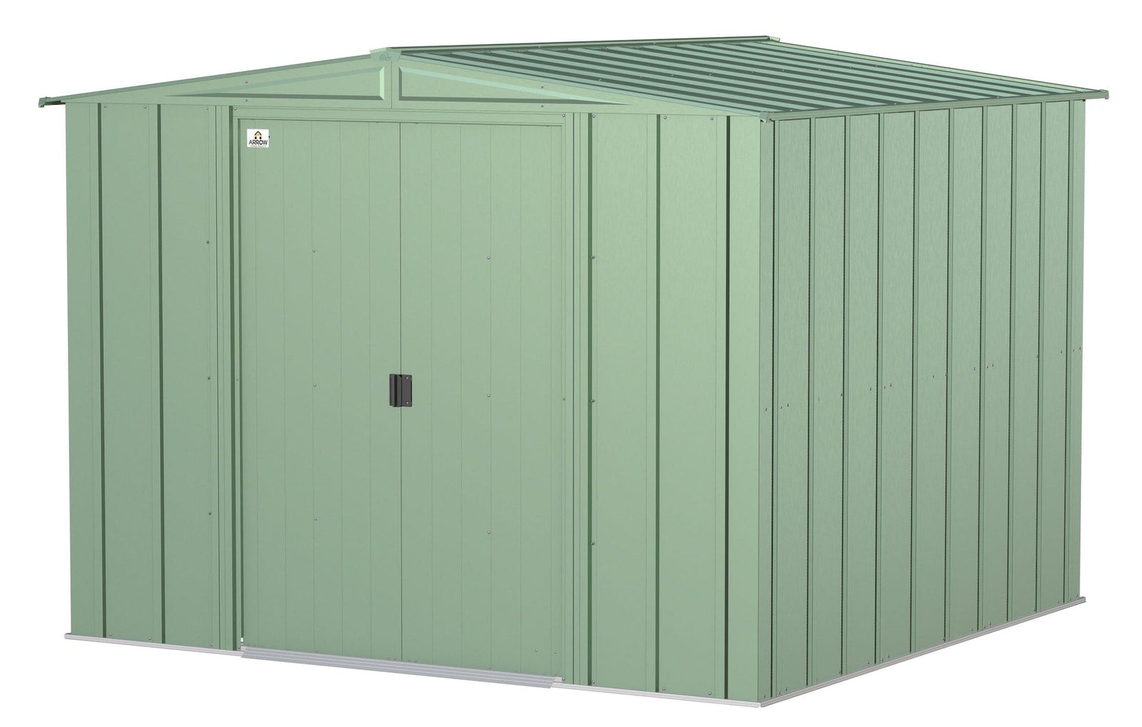 Classic Galvanized Steel Storage Shed, Sage Green, 8-ft x 8-ft Y0K3 - product image 1