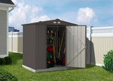 EZEE Galvanized Steel Storage Shed with Low Gable Roof, Charcoal, 6-ft x 5-ft Y9P8 - product image 7