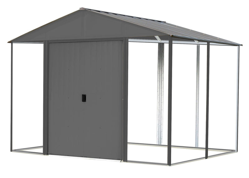 Ironwood Steel Hybrid Shed Kit, Anthracite, 10-ft x 8-ft X0U1