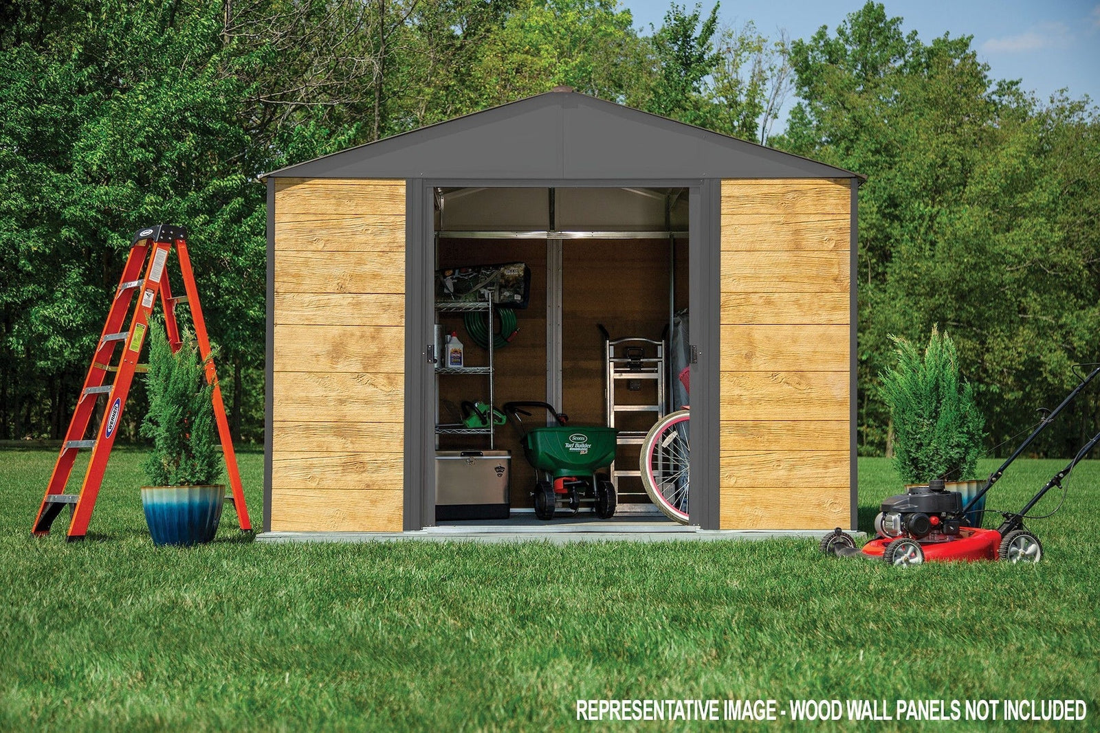 Ironwood Steel Hybrid Shed Kit, Anthracite, 10-ft x 8-ft X0U1 - product image 4