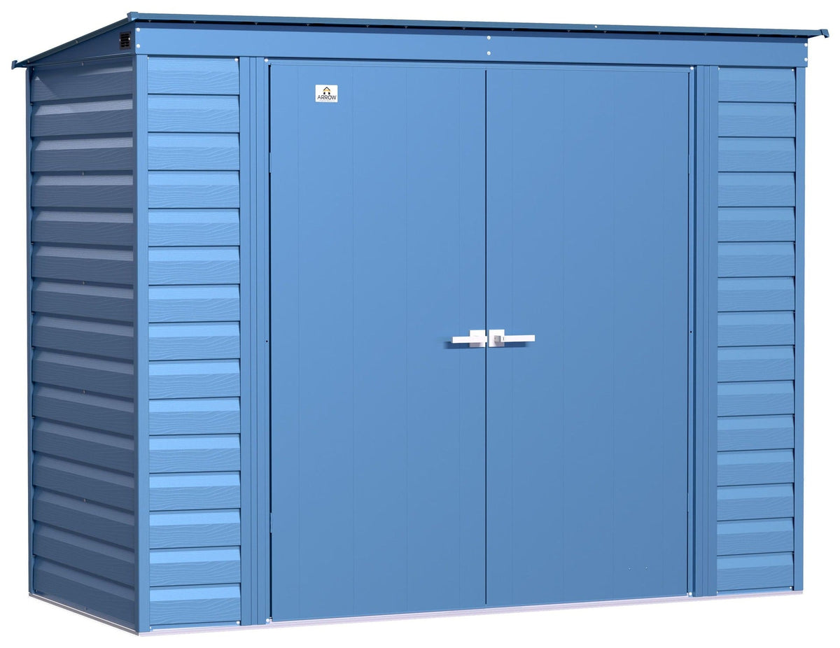 Select Galvanized Steel Storage Shed, Blue Grey, 8-ft x 4-ft S6H6 - product image 1