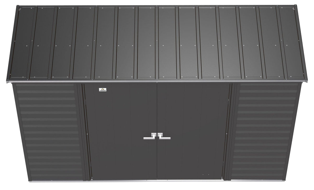 Select Galvanized Steel Storage Shed, Charcoal, 10-ft x 4-ft E1B0 - product image 5