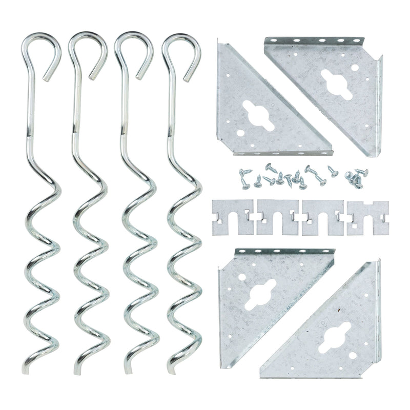 Steel Earth Anchor Kit with 15-in Corkscrews M2V9