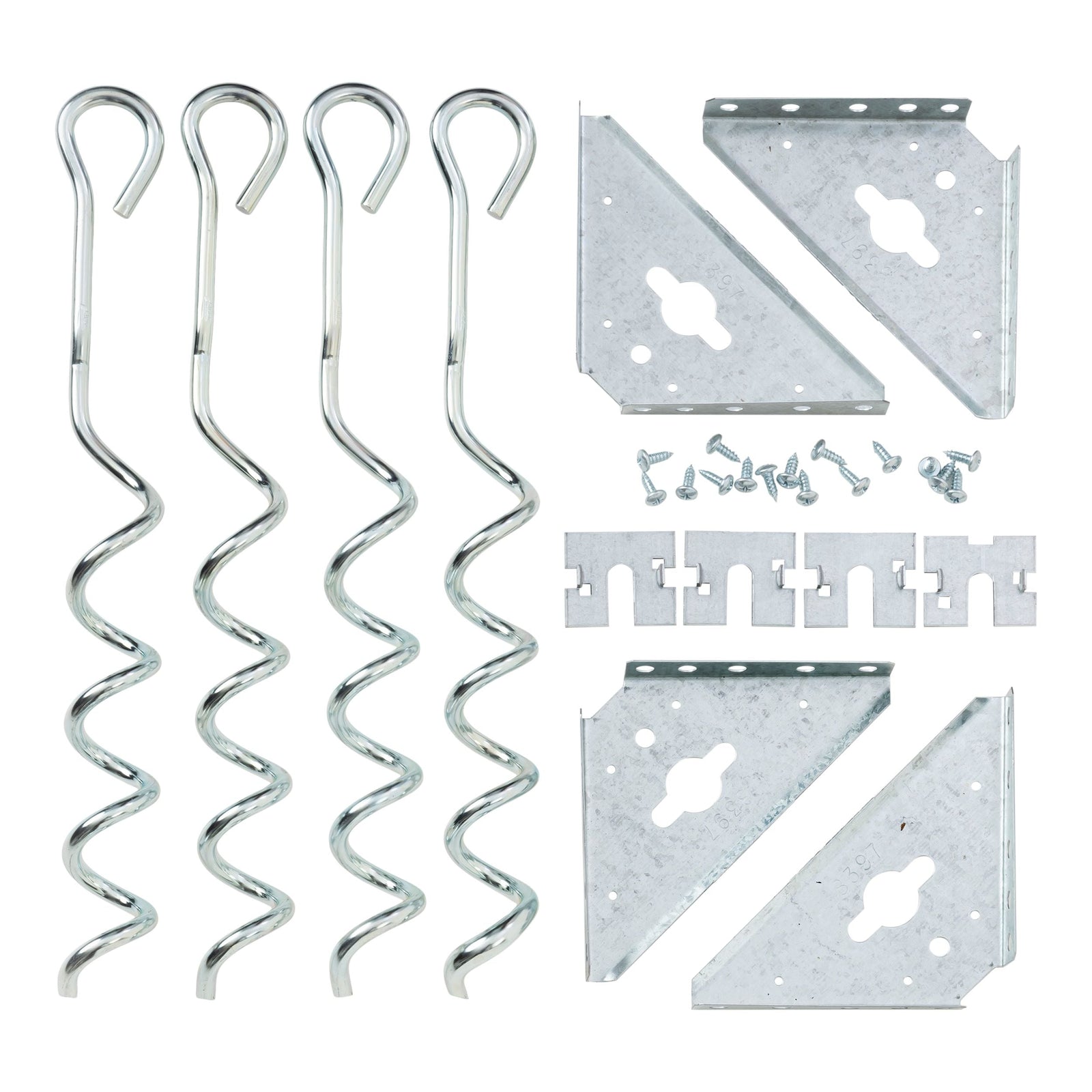 Steel Earth Anchor Kit with 15-in Corkscrews D4P1 - product image 1