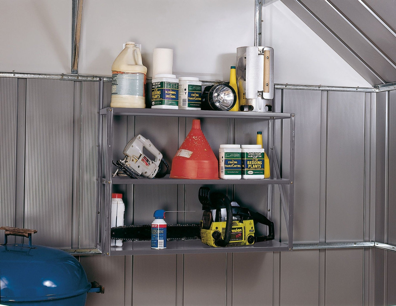 Telescoping 3-Tier Galvanized Steel Shelf Kit R4H5 - product image 2