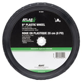 Plastic Lawn Mower Replacement Wheel, Wide Tread 8-in x 1.75-in M6S5 - product image 2