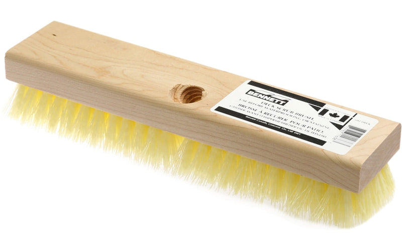 Female Threaded Deck Scrub Brush, 10-in A9J0