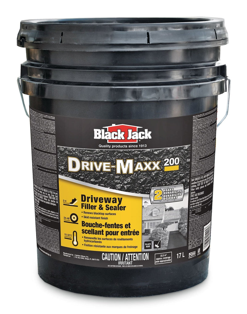 Black Jack Drive-Maxx 200 2-Year Asphalt Driveway Filler & Sealer, 32.5 sq. m Coverage, 17-L P8H1