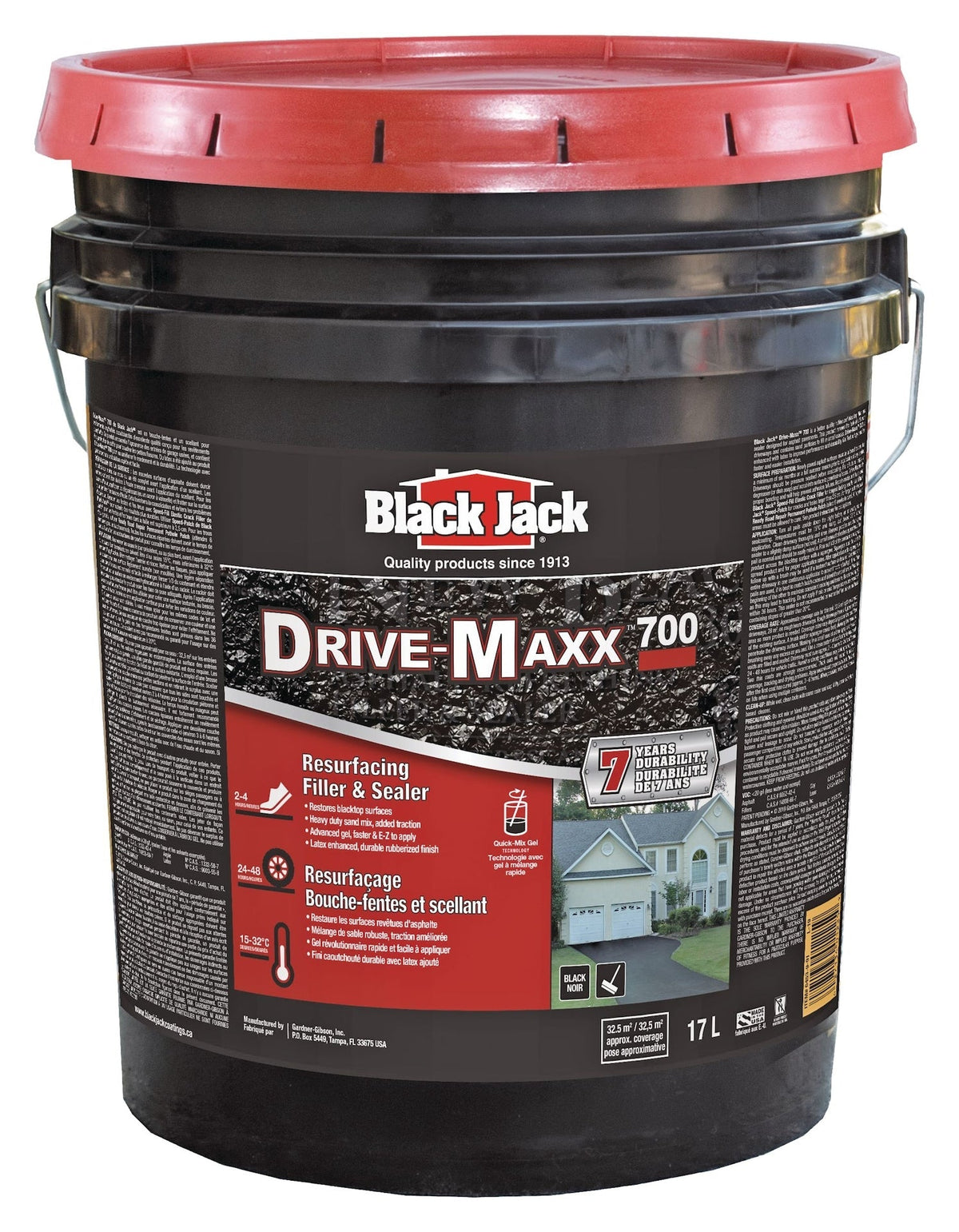 Black Jack Drive-Maxx 700 7-Year Asphalt Driveway Filler & Sealer, 32.5 sq. m Coverage, 17-L C2G6 - product image 1