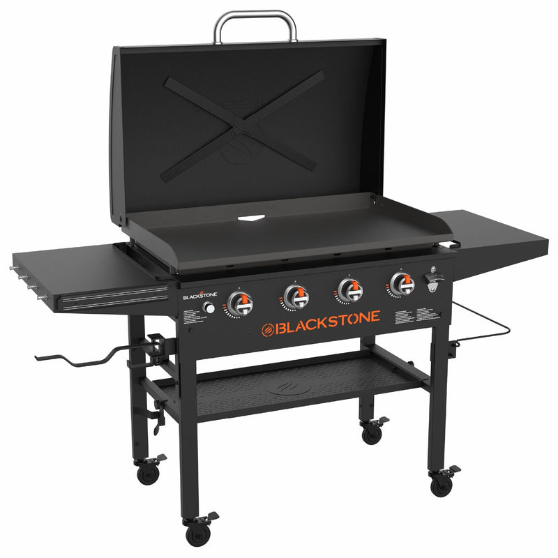 4-Burner LP Gas Portable Griddle with Lid, 36-in T5J3